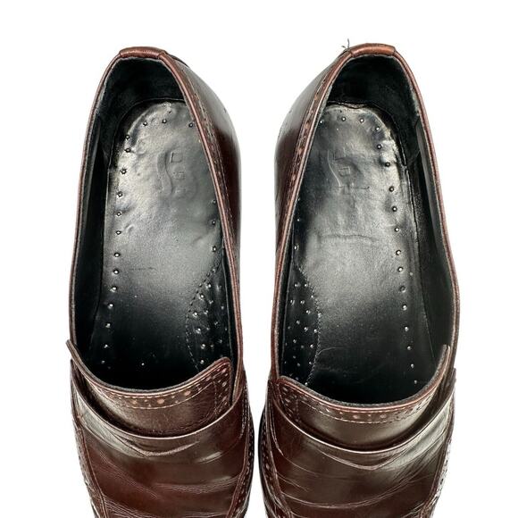 Studio Empoli Mens Loafers Size 9 Brown Leather Dress Shoes Handmade in Italy main image 9